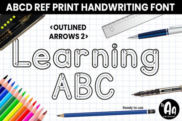 Abcd Ref Outlined Arrows2: A Display Font with Purpose