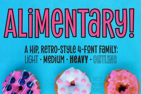 Alimentary Display Font for Handmade Labels & Printables