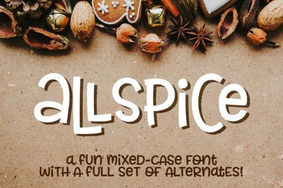 Allspice: A Playful Display Font for Handmade Labels & Printables