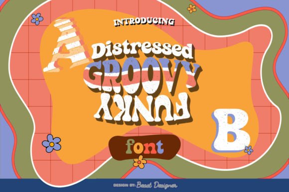 Distressed Groovy Funky: A Display Font That Feels Like a Creative Reset