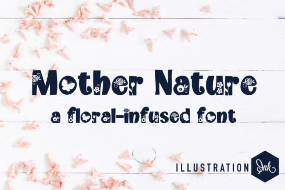 Mother Nature Font: A Bold, Botanical Display Typeface for Handmade Creators