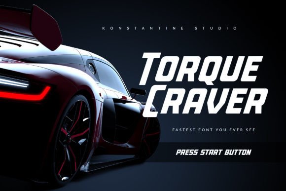 Torque Craver: A Bold Display Font for Handmade Brands