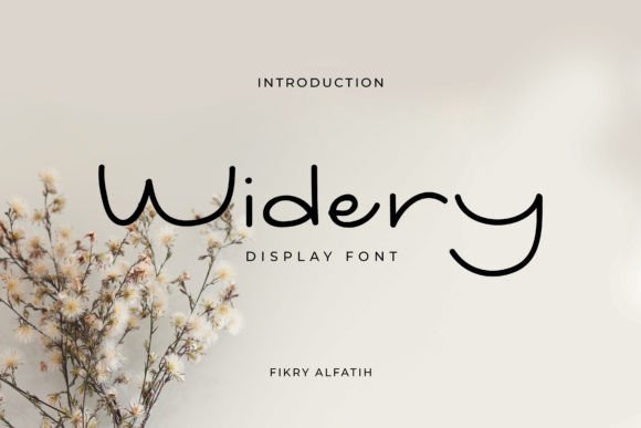 Widery: A Luxurious Hand-Drawn Display Font for Makers